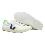 VEJA Esplar Womens Low Top Trainers Canvas White Navy Green UK 7 Sustainable