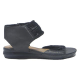CLARKS Womens Black Comfort Leather Ankle Strap Sandals UK 4 Stylish Footwear