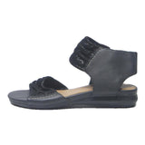 CLARKS Womens Black Comfort Leather Ankle Strap Sandals UK 4 Stylish Footwear