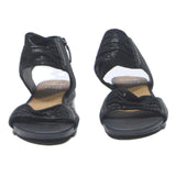 CLARKS Womens Black Comfort Leather Ankle Strap Sandals UK 4 Stylish Footwear