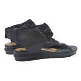 CLARKS Womens Black Comfort Leather Ankle Strap Sandals UK 4 Stylish Footwear