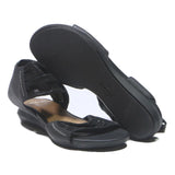 CLARKS Womens Black Comfort Leather Ankle Strap Sandals UK 4 Stylish Footwear