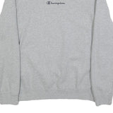 CHAMPION Womens Grey Sweatshirt Crew Neck M Cotton Blend Logo Pullover