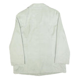 Womens White Casual Button Jacket S Polyester Blend Plain Lightweight