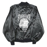 WEST ARK Mens Black Coach Jacket L Nylon Button Bomber Plain Lightweight