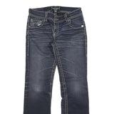 BIG STAR Womens Jeans Blue Regular Straight Denim Medium W30 L32 Distressed Hem