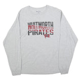 CHAMPION Mens Grey Whitworth Pirates Graphic Long Sleeve Crew Neck T-Shirt L