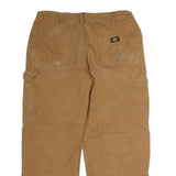 DICKIES Mens Regular Fit Brown Cotton Workwear Jeans W36 L31 Zip Pocket