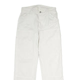 White Mens Regular Fit Denim Jeans W30 L29 Painted Look Workwear Casual