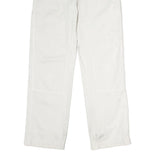 White Mens Regular Fit Denim Jeans W30 L29 Painted Look Workwear Casual