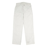White Mens Regular Fit Denim Jeans W30 L29 Painted Look Workwear Casual