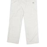 White Mens Regular Fit Denim Jeans W30 L29 Painted Look Workwear Casual