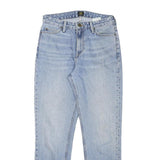 LEE Womens Jeans Blue Slim Straight Denim Medium W27 L29 Light Wash Zip Closure