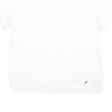 NAUTICA Mens White Classic T-Shirt XL Short Sleeve Crew Neck Cotton Blend