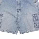 COLISEUM Mens Denim Blue Cargo Shorts M W34 Casual Cotton Blend Pocketed