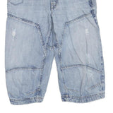 TRUE STYLE Mens Light Blue Denim Casual Shorts M W34 Cotton Blend Patchwork