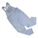 MODA INTL Womens Blue Cotton Blend Denim Dungarees XL W38 L32 Classic Fit