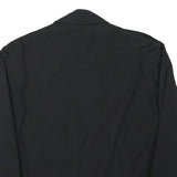 Mens Black Cotton Blend Classic Jacket M Lightweight Zip Closure Plain
