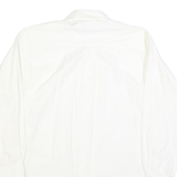 NAUTICA Mens White Classic Fit Button-Down Shirt L Cotton Blend Casual Smart