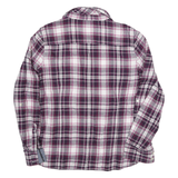 TOMMY HILFIGER Womens Purple & White Check Shirt L Cotton Blend Casual Stylish