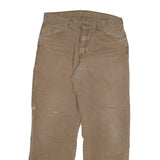 DICKIES Mens Cotton Blend Brown Regular Fit Straight Leg Trousers W34 L30