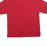 TOMMY HILFIGER Mens Red Striped XL Polo Shirt Cotton Blend Classic Fit Casual