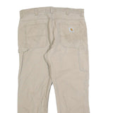 CARHARTT Mens Cotton Blend Beige Workwear Regular Straight Trousers W38 L32