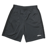 ADIDAS Mens Black Casual Shorts L W28 Polyester Blend Elastic Waistband