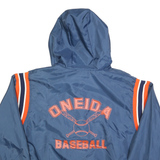 BIRDIE Mens Blue & Orange Oneida Baseball Jacket XL Polyester Blend Windbreaker