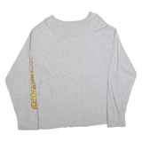 NBA Mens Grey Los Angeles Lakers Long Sleeve Crew Neck Cotton Blend T-Shirt 2XL