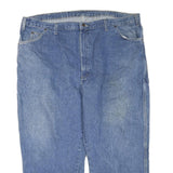 DICKIES Mens Regular Fit Blue Denim Jeans W48 L27 Workwear Carpenter Zip Closure