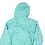 Womens Blue Light Blue Polyester Blend Hooded Zip Jacket XL Outerwear Casual