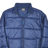 JACK WOLFSKIN Boys Blue Puffer Jacket M Polyester Blend Zip Casual Warm