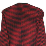 EVAN PICONE Womens Red & Black Houndstooth Classic Jacket S Polyester Blend