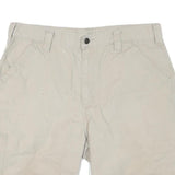 CARHARTT Mens Beige Casual Shorts L W36 Cotton Blend Workwear Pocketed