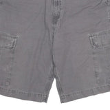 CARHARTT Mens Grey Cargo Shorts 2XL W36 Cotton Blend Workwear Utility Pockets