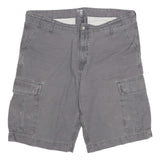 CARHARTT Mens Grey Cargo Shorts 2XL W36 Cotton Blend Workwear Utility Pockets