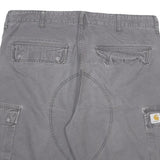CARHARTT Mens Grey Cargo Shorts 2XL W36 Cotton Blend Workwear Utility Pockets