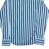 TED BAKER Mens Blue & Light Blue Striped Shirt M Smart Casual Long Sleeve Cotton