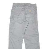 CARHARTT Mens Regular Fit Grey Cotton Blend Trousers W32 L31 Workwear Utility