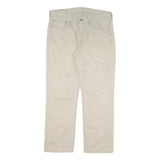 LEVI'S Mens Cotton Blend Beige Regular Straight Trousers W34 L30 Casual Comfort