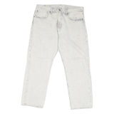 LEVI'S 551 Mens Jeans White Classic Straight Denim Light W34 L25 Cotton Blend