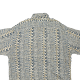 CAMPIA Mens Blue & Cream Rayon Shirt XL Patterned Lightweight Casual