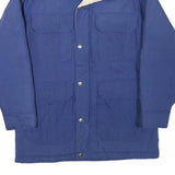 WOOLRICH Womens Blue Polyester Blend Jacket S Plain Zip Up Classic Outdoor