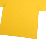 Mens Yellow Cotton Graphic T-Shirt L Short Sleeve Crew Neck Basketball Print