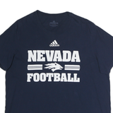 ADIDAS Mens Blue Nevada Football Graphic T-Shirt XL Short Sleeve Crew Neck