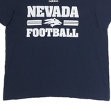 ADIDAS Mens Blue Nevada Football Graphic T-Shirt XL Short Sleeve Crew Neck
