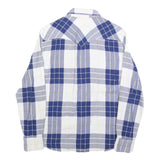 LEVI'S Mens Blue White Check Shirt M Cotton Blend Casual Long Sleeve Buttons