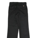 DICKIES Mens Polyester Blend Black Classic Straight Trousers W28 L30 Workwear