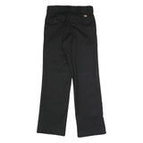 DICKIES Mens Polyester Blend Black Classic Straight Trousers W28 L30 Workwear